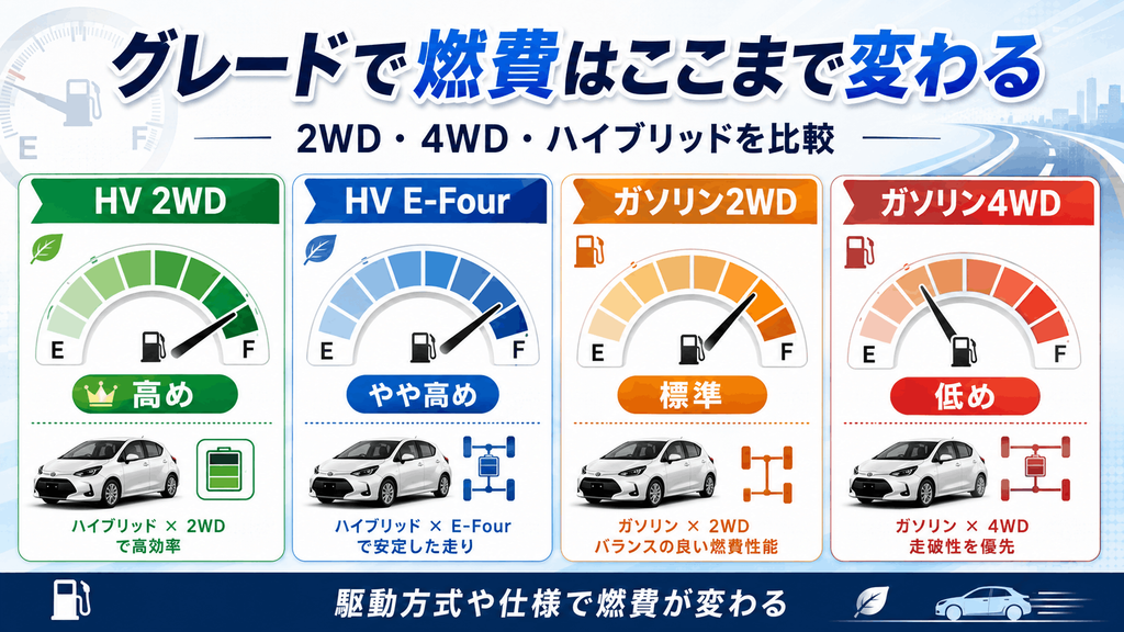 グレードで燃費は変わる