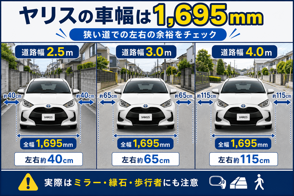 ヤリスの車幅