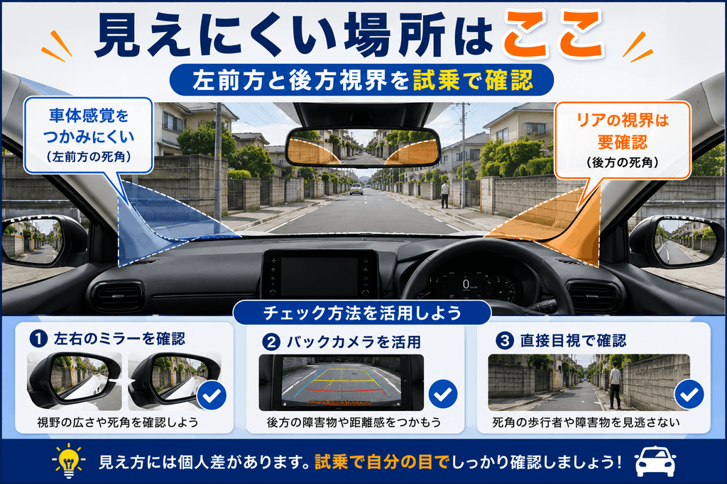 見えにくい場所
